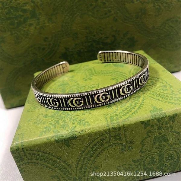 2023 new designer jewelry bracelet necklace ring stripe 925 couple bracelet trend men's women's versatile, Black
2023 new designer jewelry bracelet necklace ring stripe 925 couple bracelet trend men's women's versatile, Black