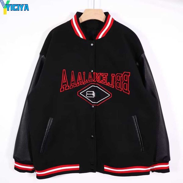 yiciya 2023 men varsity jacket puzzle letter embroidery patchwork retro jacket spring woman genuine leather bomber coat wool men's clot, Black;brown
yiciya 2023 men varsity jacket puzzle letter embroidery patchwork retro jacket spring woman genuine leather bomber coat wool men's clot, Black;brown