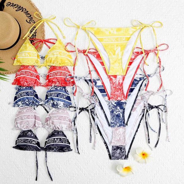 tiger printed swimsuit split bikini lace up triangle bag fashionable women's swimsuit, White;black
tiger printed swimsuit split bikini lace up triangle bag fashionable women's swimsuit, White;black