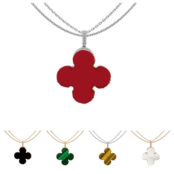 clover necklace 90cm chain designer jewelry luxury pendan large size 4 leaf necklaces for women valentine's day gift engagement jewelry, Silver
clover necklace 90cm chain designer jewelry luxury pendan large size 4 leaf necklaces for women valentine's day gift engagement jewelry, Silver