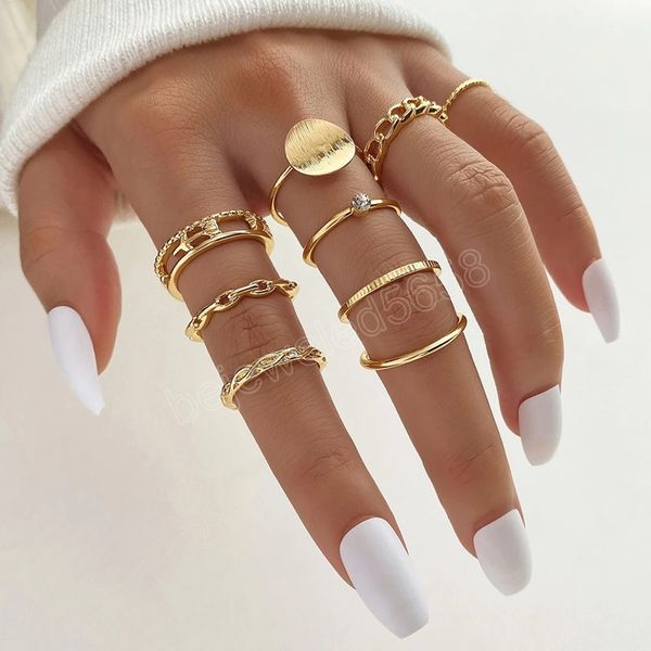 minimalist metal rings for women gold color silver color metal disc chain finger ring set fashion jewelry gift
minimalist metal rings for women gold color silver color metal disc chain finger ring set fashion jewelry gift