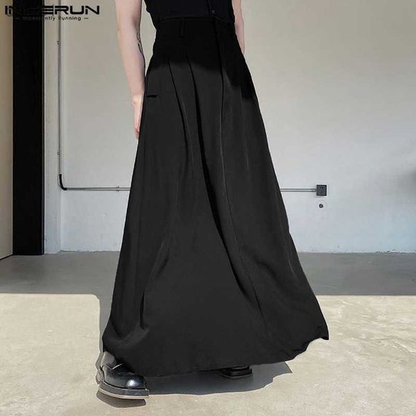 men's pants incerun 2023 korean style new men's simple casual solid pantalons party nightclub all-match wide leg skirts pants s-5x, Black
men's pants incerun 2023 korean style new men's simple casual solid pantalons party nightclub all-match wide leg skirts pants s-5x, Black
