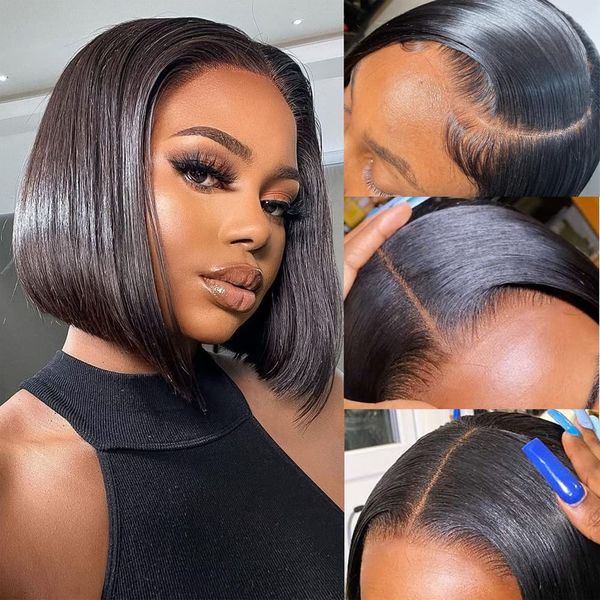 short brazilian lace closure wig 4x4 natural real human hair bob wigs lace front bone straight bob wig pre plucked 200 density, Black;brown
short brazilian lace closure wig 4x4 natural real human hair bob wigs lace front bone straight bob wig pre plucked 200 density, Black;brown