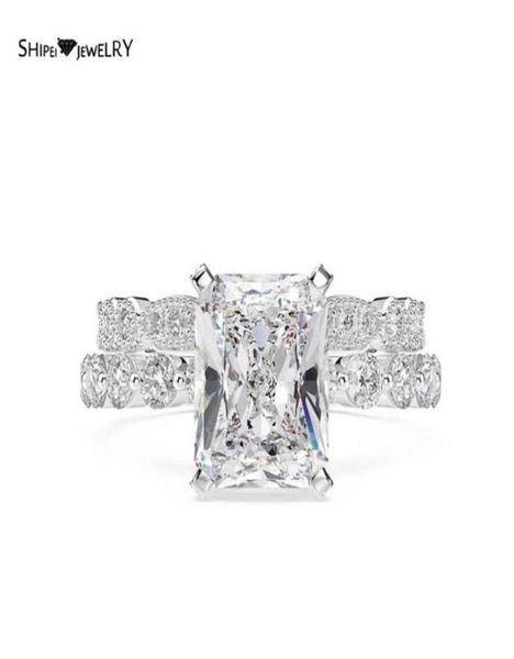 cluster rings shipei 100 925 sterling silver created moissanite diamonds gemstone wedding engagement women ring set fine jewelry 5220227, Golden;silver
cluster rings shipei 100 925 sterling silver created moissanite diamonds gemstone wedding engagement women ring set fine jewelry 5220227, Golden;silver