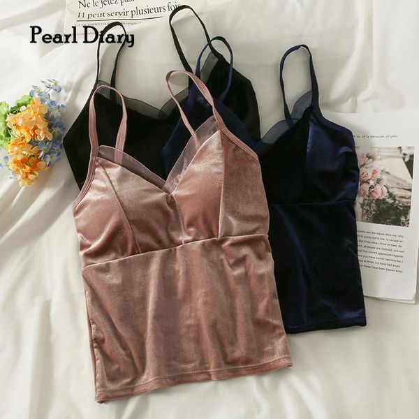 t-shirt pearl diary women retro gold velvet with short slimfit camisole women's autumn solid color wild mesh stitching camisole, White
t-shirt pearl diary women retro gold velvet with short slimfit camisole women's autumn solid color wild mesh stitching camisole, White