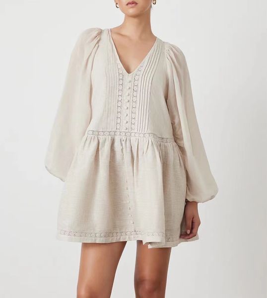 australian designer dress lantern sleeve grey embroidered linen mini dress, Black;gray
australian designer dress lantern sleeve grey embroidered linen mini dress, Black;gray