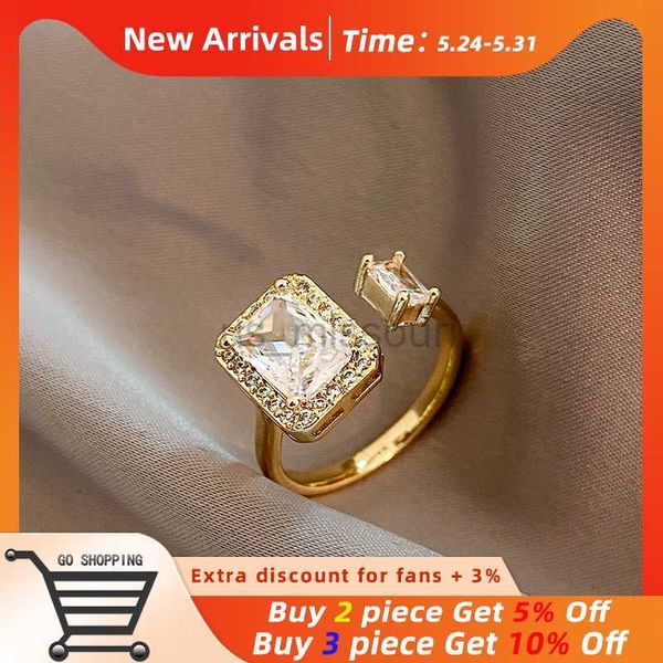 band rings 2023 new luxury shiny zircon gold color open rings european and american fashion jewelry for girl's exquisite finger accesso, Silver
band rings 2023 new luxury shiny zircon gold color open rings european and american fashion jewelry for girl's exquisite finger accesso, Silver