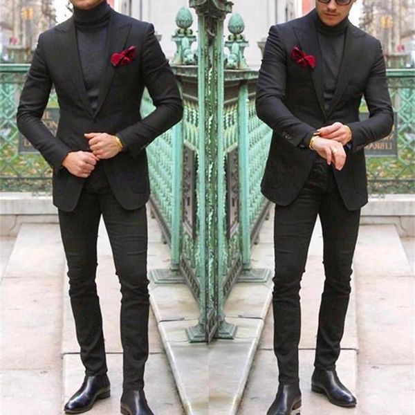 blazers classy black mens suit two pieces custom made wedding tuxedos slim fit men formal wear(jacket+pants), White;black
blazers classy black mens suit two pieces custom made wedding tuxedos slim fit men formal wear(jacket+pants), White;black