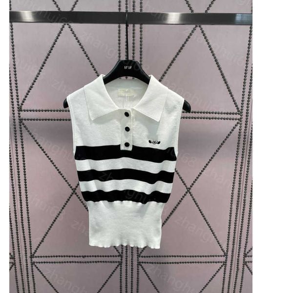 23ss womens knits womens designer clothing color matching embroidered polo shirt knitted vest womens clothes a1, White
23ss womens knits womens designer clothing color matching embroidered polo shirt knitted vest womens clothes a1, White