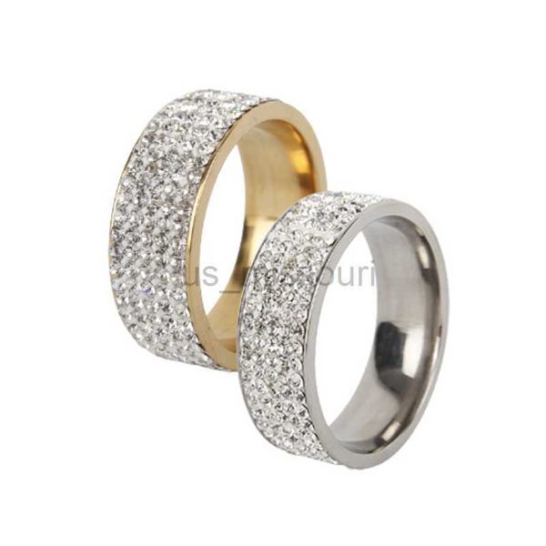 band rings 8mm vintage retro style steel ring for women 5 row clear crystal jewelry fashion stainless steel engagement wedding rings j230531, Silver
band rings 8mm vintage retro style steel ring for women 5 row clear crystal jewelry fashion stainless steel engagement wedding rings j230531, Silver