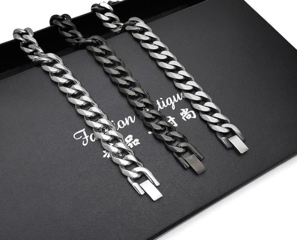 black bracelets mens stainless steel hip hop bracelet cuban link chain on hand retro bracelet steel gifts for man accessories7888122
black bracelets mens stainless steel hip hop bracelet cuban link chain on hand retro bracelet steel gifts for man accessories7888122