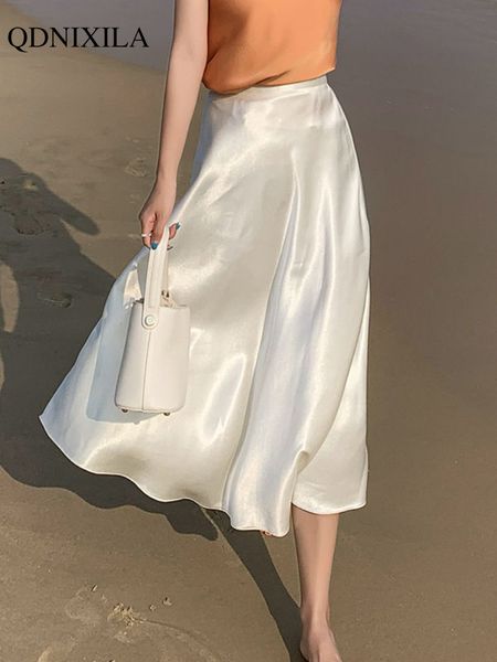 skirts summer women's fashion elegant acetic acid fabric midi long waist street clothing satin thin white women's clothing, Black
skirts summer women's fashion elegant acetic acid fabric midi long waist street clothing satin thin white women's clothing, Black
