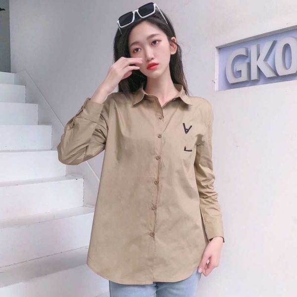 summer mens shirt designer blouse chest letter embroidery long sleeved shirts couple simple casual shirt trendy brand cardigan jacket, White;black
summer mens shirt designer blouse chest letter embroidery long sleeved shirts couple simple casual shirt trendy brand cardigan jacket, White;black