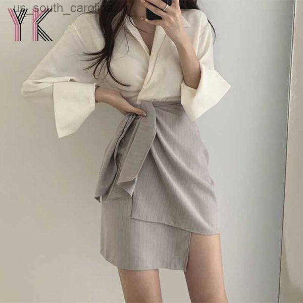 women summer short skirts office lady irregular short skirts for elegant women chiffon striped skirts blouses clothes sets l230522, Black
women summer short skirts office lady irregular short skirts for elegant women chiffon striped skirts blouses clothes sets l230522, Black