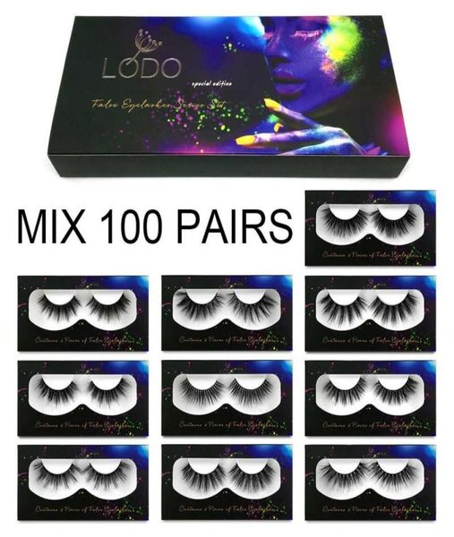 whole 3d mink false eyelashes 1020304050100 pairs fluffy wispy fake lashes natural long makeup 25mm lash extension bulk9292337