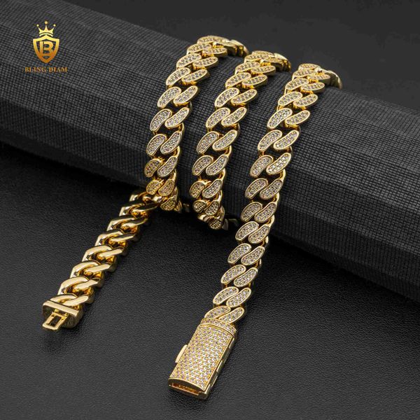 custom hip hop jewelry 10.5mm brass cuban link hiphop chain 2 rows 5a+ cz diamond mens necklace, Silver
custom hip hop jewelry 10.5mm brass cuban link hiphop chain 2 rows 5a+ cz diamond mens necklace, Silver