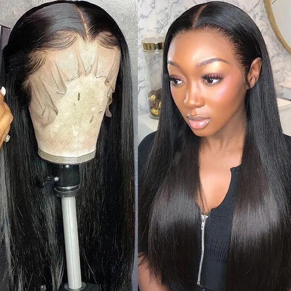 straight lace front wig human hair transparent lace closure frontal long wigs black women human hair, Black;brown
straight lace front wig human hair transparent lace closure frontal long wigs black women human hair, Black;brown