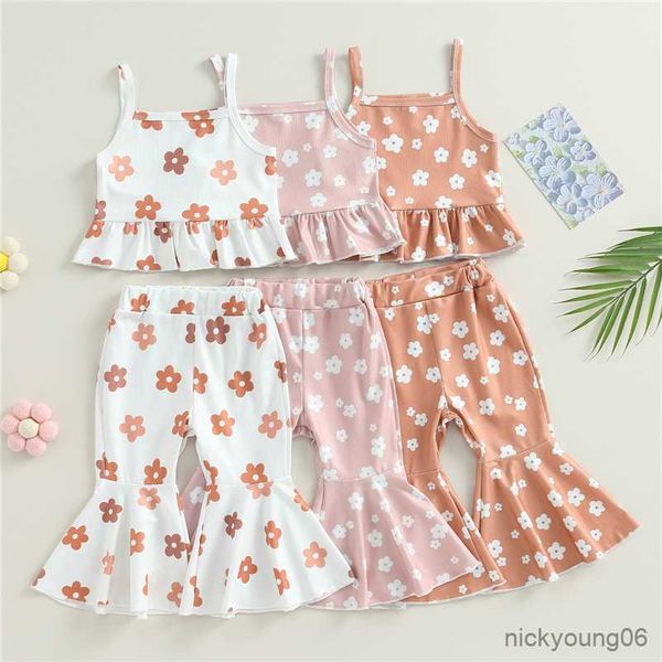 clothing sets girls summer outfit fashion kid children sleeveless strap tank floral flared pants outfits, White
clothing sets girls summer outfit fashion kid children sleeveless strap tank floral flared pants outfits, White