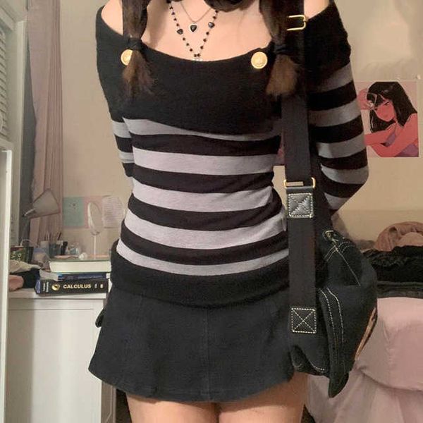 striped shirt for women 2023 new fashion slash neck off shoulder long sleeve slim tshirts elegant casual chic crop top, White
striped shirt for women 2023 new fashion slash neck off shoulder long sleeve slim tshirts elegant casual chic crop top, White