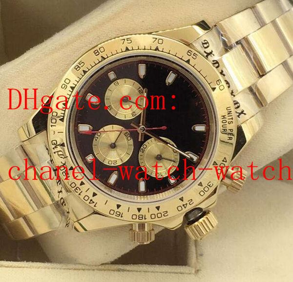 5 style elling black dial men's wrist watches 40mm 18kt yellow gold no chronograph 116518 116519 automatic mens watch, Slivery;brown
5 style elling black dial men's wrist watches 40mm 18kt yellow gold no chronograph 116518 116519 automatic mens watch, Slivery;brown