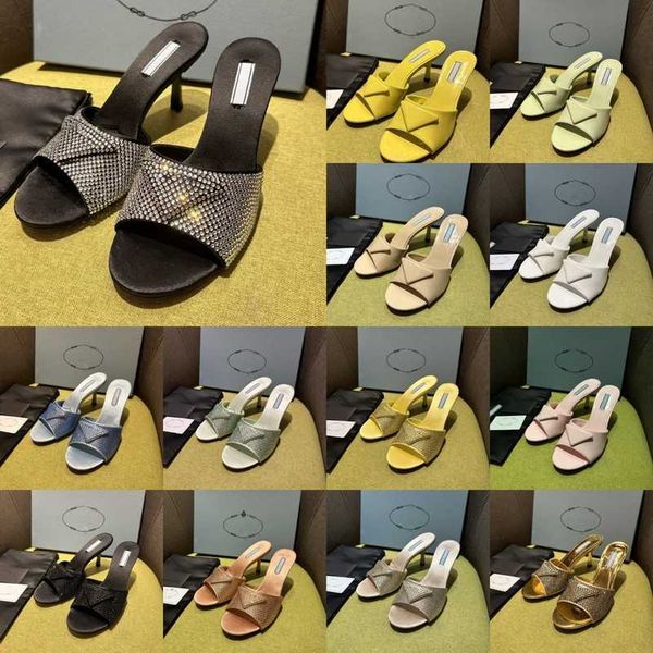 rhinestone crystal embellished high heels slipper logo sandals triangle buckle luxury designer womens platform dress shoes pumps .5cm heele, Black
rhinestone crystal embellished high heels slipper logo sandals triangle buckle luxury designer womens platform dress shoes pumps .5cm heele, Black