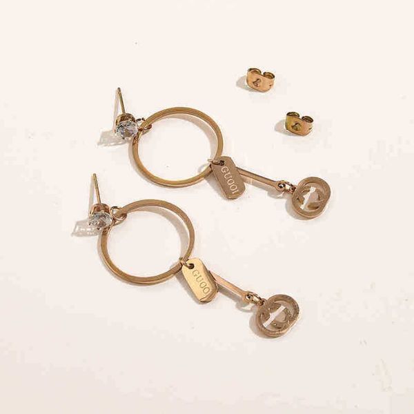 2023 new designer jewelry bracelet necklace ring stainless steel round women's temperament earrings, Golden
2023 new designer jewelry bracelet necklace ring stainless steel round women's temperament earrings, Golden