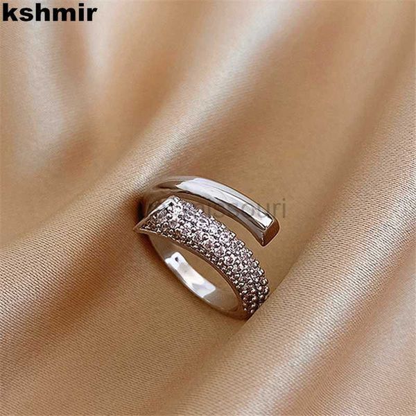band rings kshmir microinlaid zircon korea ring female index finger ring temperament opening ring suitable for girls daily gift 2021 j230531, Silver
band rings kshmir microinlaid zircon korea ring female index finger ring temperament opening ring suitable for girls daily gift 2021 j230531, Silver