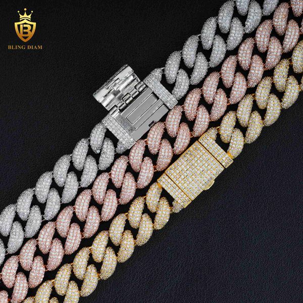 fine jewelry 14.3mm necklace iced out five rows melee 3a+ cz diamond cuban link chain hip hopchain for men, Silver
fine jewelry 14.3mm necklace iced out five rows melee 3a+ cz diamond cuban link chain hip hopchain for men, Silver