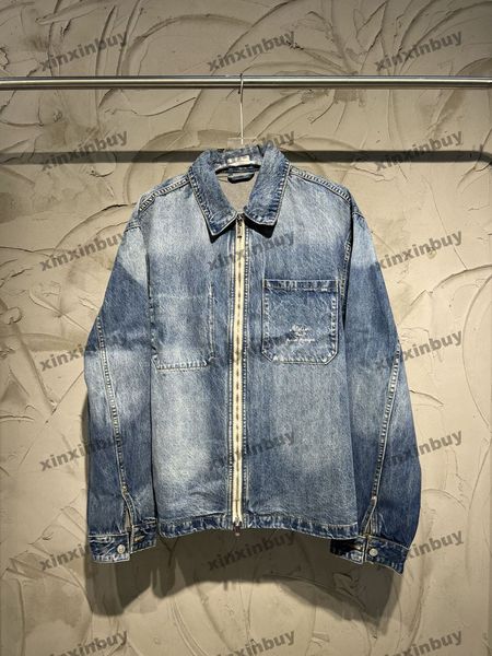 xinxinbuy men designer coat jacket paris jacquard letter embroidery denim long sleeve women blue black white s-2xl, Black;brown
xinxinbuy men designer coat jacket paris jacquard letter embroidery denim long sleeve women blue black white s-2xl, Black;brown