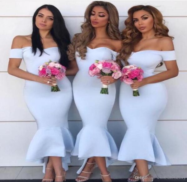 elegant off the shoulder satin mermaid bridesmaid dresses 2019 ruched high low formal party wedding guest maid of honor dresses bm7642177, White;pink
elegant off the shoulder satin mermaid bridesmaid dresses 2019 ruched high low formal party wedding guest maid of honor dresses bm7642177, White;pink