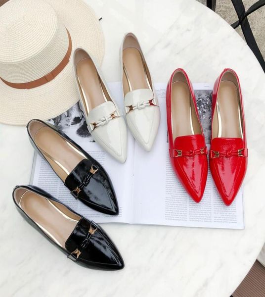 sequins heels red black white office dress shoes genuine leather women loafers shoes casual shoes 2019 new ar5353980