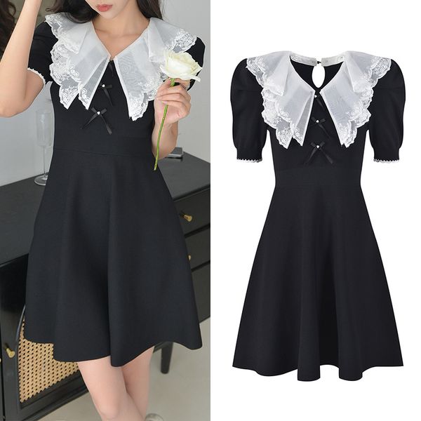 518 2023 runway dress lapel neck short sleeve black dress empire brand same style dress flora print womens clothes yl
518 2023 runway dress lapel neck short sleeve black dress empire brand same style dress flora print womens clothes yl