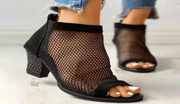 summer fish mouth mesh sandals women039s thick heels middle heel boots hollow zipper high leopard9950807, Black
summer fish mouth mesh sandals women039s thick heels middle heel boots hollow zipper high leopard9950807, Black