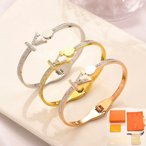 designer bracelet bangle charm bracelet luxury bracelets women letter jewelry plated stainless steel crystal wristband cuff fashion party ac, Black
designer bracelet bangle charm bracelet luxury bracelets women letter jewelry plated stainless steel crystal wristband cuff fashion party ac, Black
