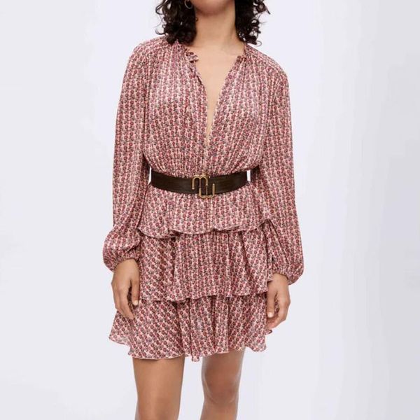 2023 designer summer dress women french niche floral ruffle lace up v-neck dress with bubble sleeves women designer clothing, Black;gray
2023 designer summer dress women french niche floral ruffle lace up v-neck dress with bubble sleeves women designer clothing, Black;gray