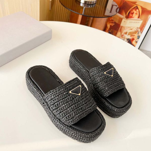 2023 platform sandals designer slide woman sliders weave slippers black white khaki original buckle knitted slippers summer sandal designers
2023 platform sandals designer slide woman sliders weave slippers black white khaki original buckle knitted slippers summer sandal designers