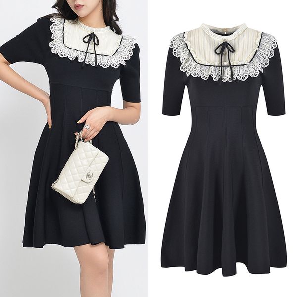 518 2023 runway dress crew neck short sleeve black kint dress empire brand same style dress flora print womens clothes yl
518 2023 runway dress crew neck short sleeve black kint dress empire brand same style dress flora print womens clothes yl