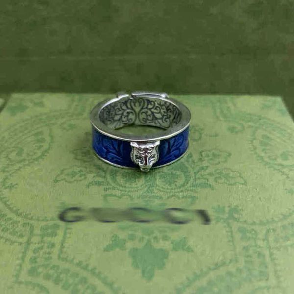 designer jewelry bracelet necklace chaopai white copper head outer ring blue is glue dropping technology high quality, Silver
designer jewelry bracelet necklace chaopai white copper head outer ring blue is glue dropping technology high quality, Silver