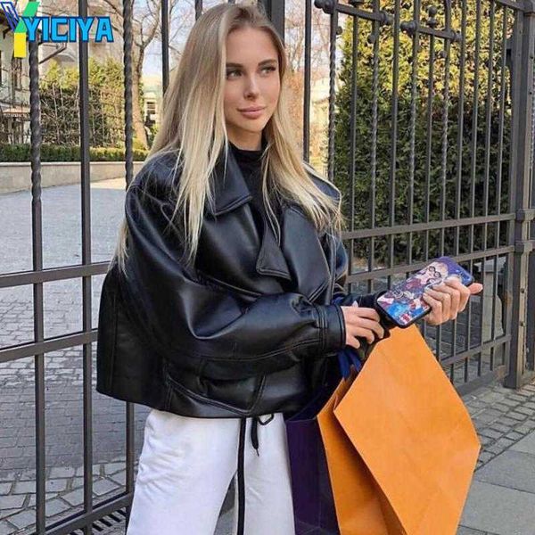 yiciya new autumn women faux leather jacket pu motorcycle biker red coat turndown collar loose streetwear black punk outerwear 2022, Black;brown
yiciya new autumn women faux leather jacket pu motorcycle biker red coat turndown collar loose streetwear black punk outerwear 2022, Black;brown