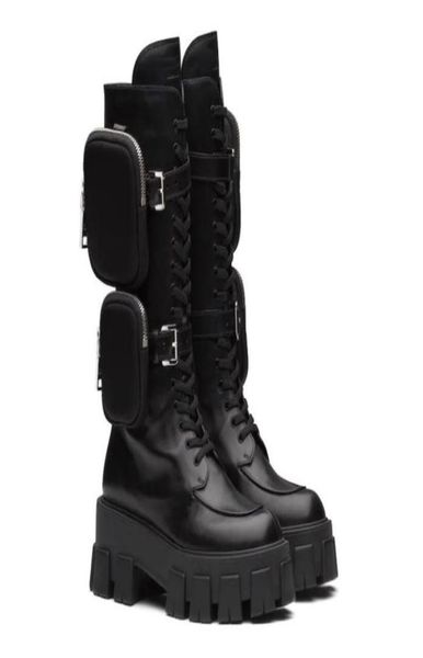 new season italy women boots paris catwalk monolith leather boots rare calf leather straps detachable nylon pouches thick sole sho7481771, Black
new season italy women boots paris catwalk monolith leather boots rare calf leather straps detachable nylon pouches thick sole sho7481771, Black