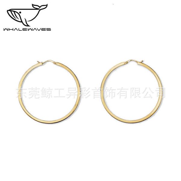 jewelry e5323celi cold titanium steel round coil earrings women's inns simple ring plain, Golden 
jewelry e5323celi cold titanium steel round coil earrings women's inns simple ring plain, Golden