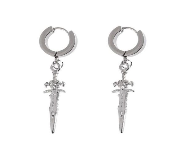 dangle chandelier hiphoprock staniless steel dagger drop earrings for men women small sword punk fashion jewelry 2021 gift1881904, Silver
dangle chandelier hiphoprock staniless steel dagger drop earrings for men women small sword punk fashion jewelry 2021 gift1881904, Silver