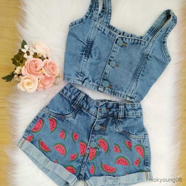 clothing sets fashion kid baby girl outfit set sleeveless shoulder strap crop and watermelon denim shorts children summer, White
clothing sets fashion kid baby girl outfit set sleeveless shoulder strap crop and watermelon denim shorts children summer, White