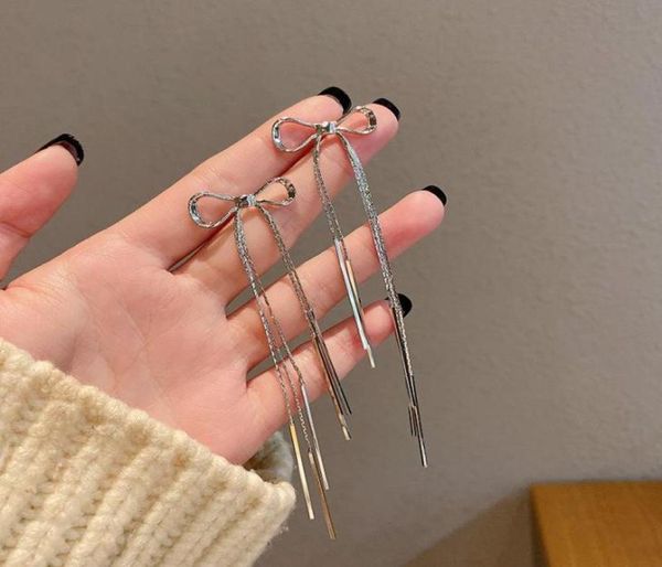 dangle chandelier fashion female simple metal texture long tassel bow earrings europe and america temperament women039s jewel5285100, Silver
dangle chandelier fashion female simple metal texture long tassel bow earrings europe and america temperament women039s jewel5285100, Silver