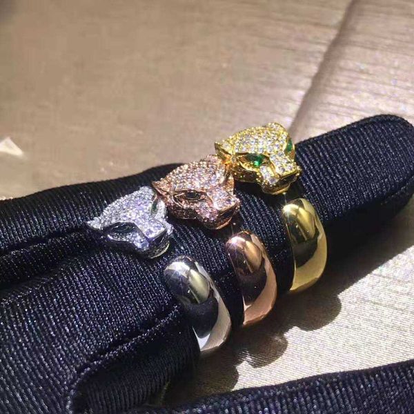 designer luxury cait brand tier popular luxury leopard head ring zircon plated white rose gold jewelry, Silver
designer luxury cait brand tier popular luxury leopard head ring zircon plated white rose gold jewelry, Silver