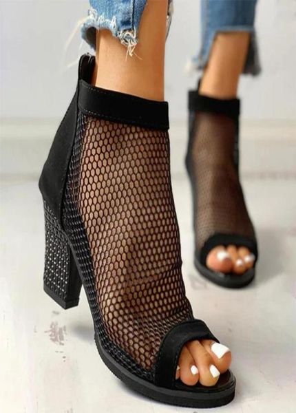summer fish mouth mesh sandals women039s thick heels middle heel boots hollow zipper high leopard2439080, Black
summer fish mouth mesh sandals women039s thick heels middle heel boots hollow zipper high leopard2439080, Black