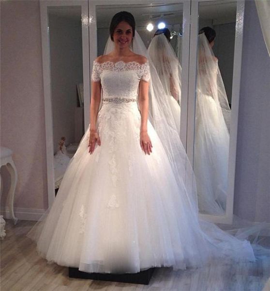 romantic princess wedding dresses short sleeve with crystals sash elegant white bridal gowns vestido de casamento9941089
romantic princess wedding dresses short sleeve with crystals sash elegant white bridal gowns vestido de casamento9941089