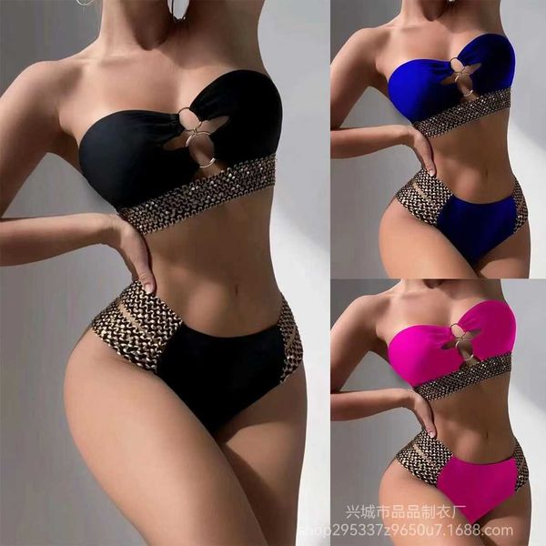 bikini new split swimsuit women's ins-style swimsuit cut-out beach bikini, White;black
bikini new split swimsuit women's ins-style swimsuit cut-out beach bikini, White;black