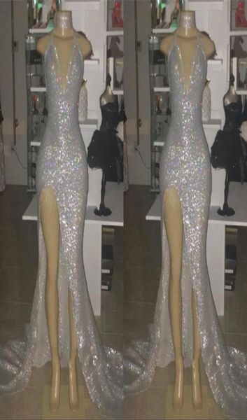 deep v neck high split prom dresses 2019 silver mermaid sequins african gowns vestidos women arabic evening party dress8283823, Black
deep v neck high split prom dresses 2019 silver mermaid sequins african gowns vestidos women arabic evening party dress8283823, Black
