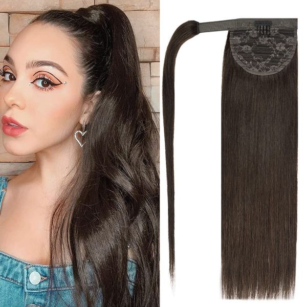 14in ponytail extensions #2 100% remy human hair wrap around long ponytail clip in hair extensions straight one piece hairpiece (14in, dark, Black
14in ponytail extensions #2 100% remy human hair wrap around long ponytail clip in hair extensions straight one piece hairpiece (14in, dark, Black